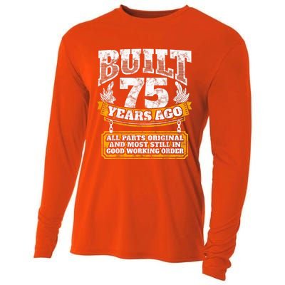 Funny 75th Birthday Present Shirt B-Day Gift Saying Age 75 Year Joke Cooling Performance Long Sleeve Crew