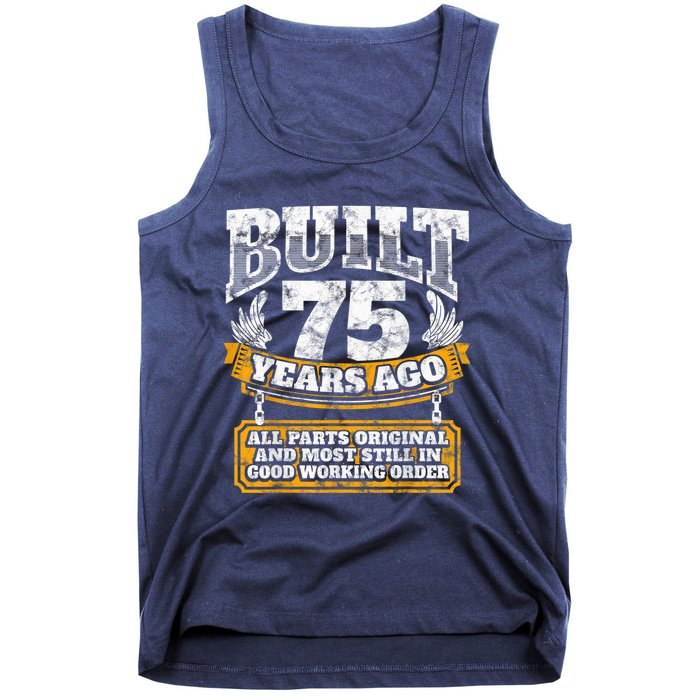 Funny 75th Birthday Present Shirt B-Day Gift Saying Age 75 Year Joke Tank Top