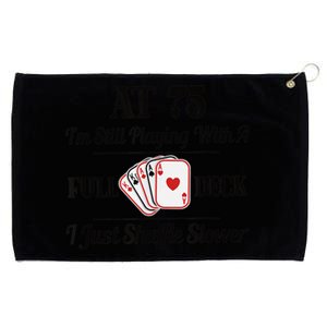 Funny 75th Birthday Present Gift  - 75 Year Old Cards Shirt Grommeted Golf Towel