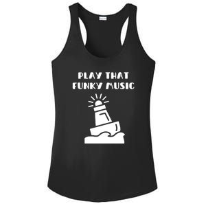 Funny 70s Retro Disco Play That Funky Music Ladies PosiCharge Competitor Racerback Tank