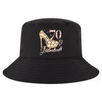 Fabulous & 70 Sparkly Heel 70th Birthday Cool Comfort Performance Bucket Hat