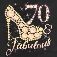 Fabulous & 70 Sparkly Heel 70th Birthday Golf Towel
