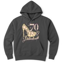 Fabulous & 70 Sparkly Heel 70th Birthday Hoodie