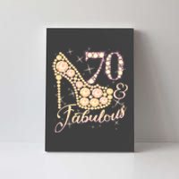 Fabulous & 70 Sparkly Heel 70th Birthday Canvas