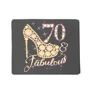 Fabulous & 70 Sparkly Heel 70th Birthday Mousepad