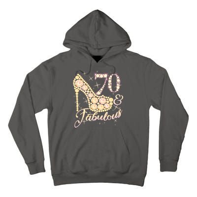 Fabulous & 70 Sparkly Heel 70th Birthday Tall Hoodie