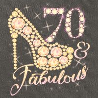 Fabulous & 70 Sparkly Heel 70th Birthday Cotton Canvas Backpack