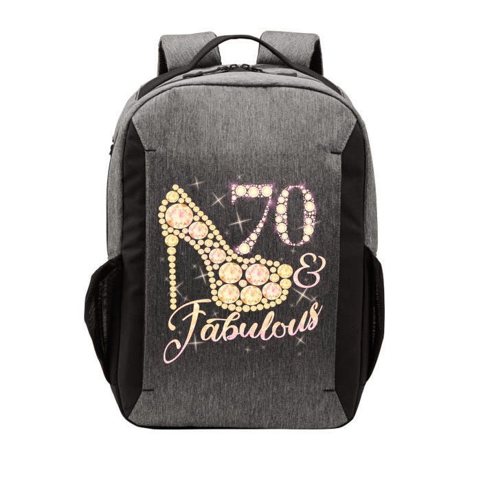 Fabulous & 70 Sparkly Heel 70th Birthday Vector Backpack