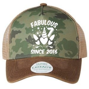 Fabulous 7 Since 2016 Unicorn Birthday Legacy Tie Dye Trucker Hat