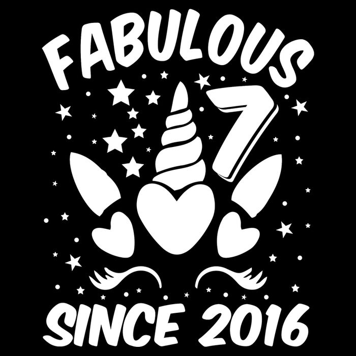 Fabulous 7 Since 2016 Unicorn Birthday Bucket Hat