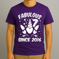Fabulous 7 Since 2016 Unicorn Birthday T-Shirt