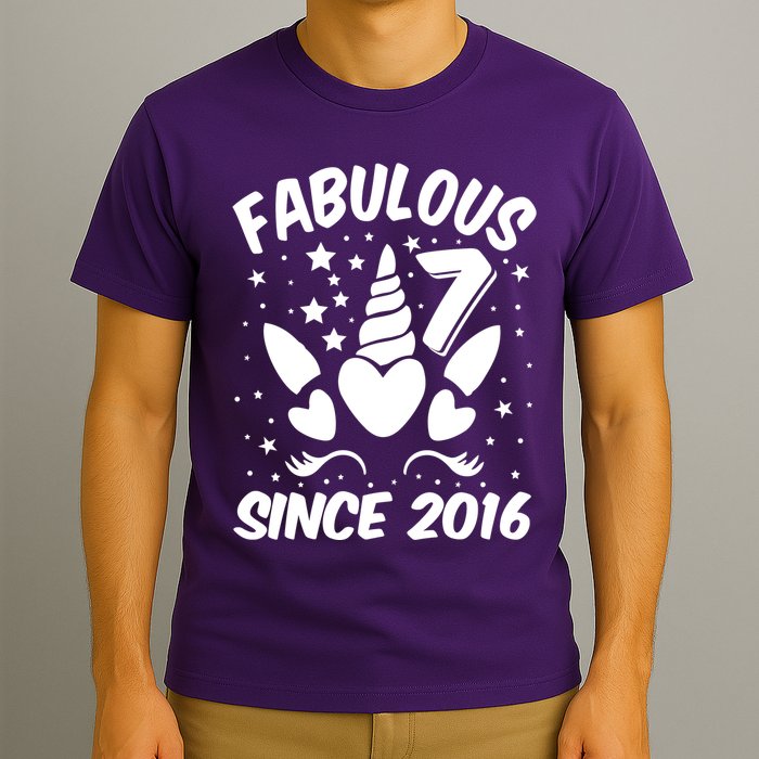 Fabulous 7 Since 2016 Unicorn Birthday T-Shirt