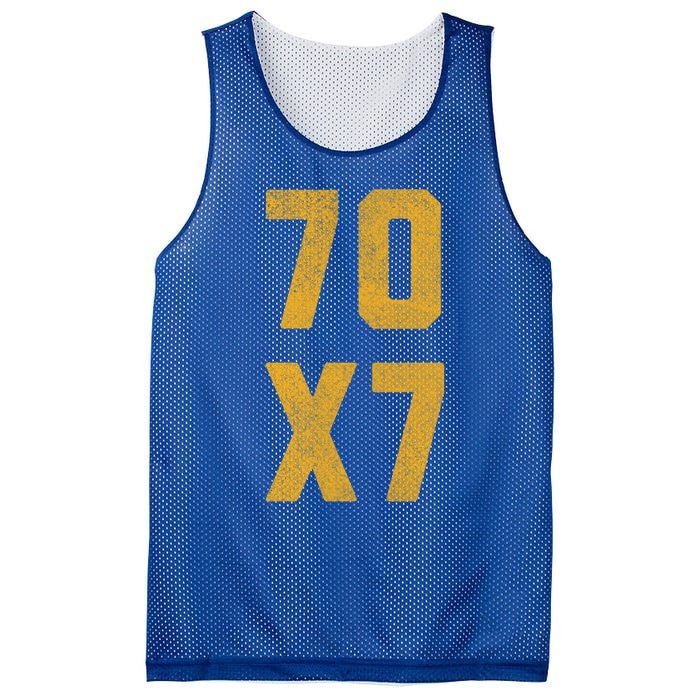 Forgiven 70 X 7 Bible Forgive Verse Christian Forgiveness Gift Mesh Reversible Basketball Jersey Tank