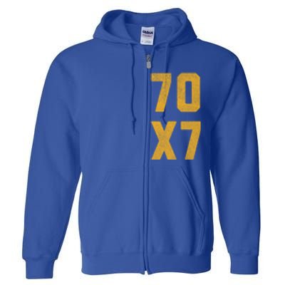 Forgiven 70 X 7 Bible Forgive Verse Christian Forgiveness Gift Full Zip Hoodie