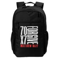 Forgive 70 X 7 Times Seventy Times Seven Jesus Matthew 1822 Backpack