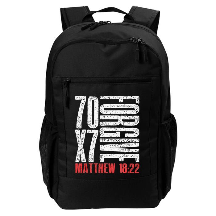 Forgive 70 X 7 Times Seventy Times Seven Jesus Matthew 1822 Backpack