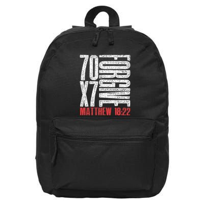 Forgive 70 X 7 Times Seventy Times Seven Jesus Matthew 1822 16 in Basic Backpack