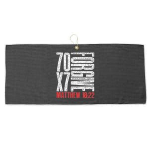 Forgive 70 X 7 Times Seventy Times Seven Jesus Matthew 1822 Large Microfiber Waffle Golf Towel