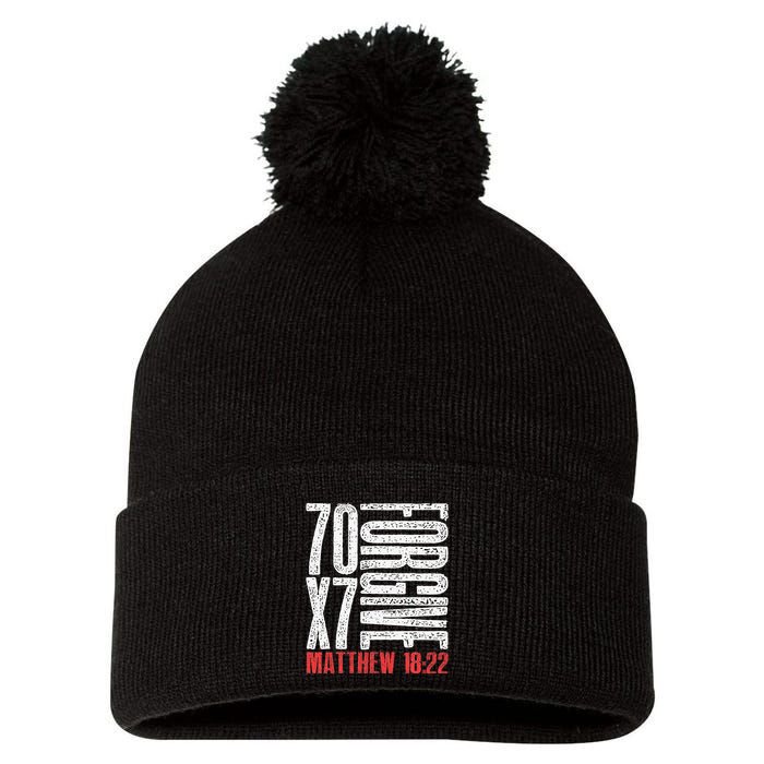 Forgive 70 X 7 Times Seventy Times Seven Jesus Matthew 1822 Pom Pom 12in Knit Beanie