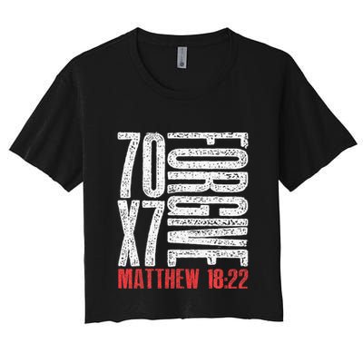 Forgive 70 X 7 Times Seventy Times Seven Jesus Matthew 1822 Crop Top