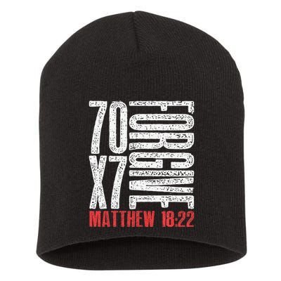 Forgive 70 X 7 Times Seventy Times Seven Jesus Matthew 1822 Short Acrylic Beanie