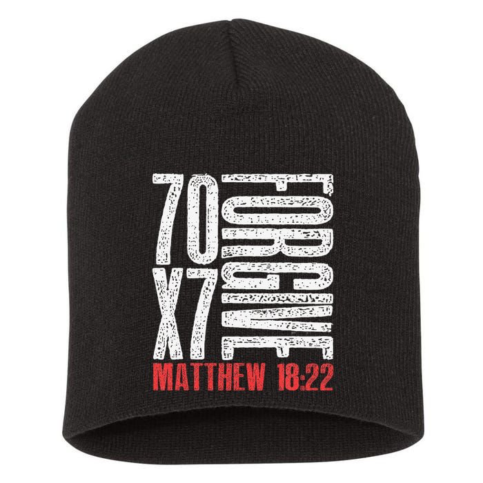 Forgive 70 X 7 Times Seventy Times Seven Jesus Matthew 1822 Short Acrylic Beanie