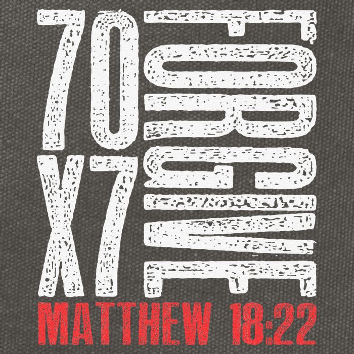 Forgive 70 X 7 Times Seventy Times Seven Jesus Matthew 1822 Cotton Canvas Backpack
