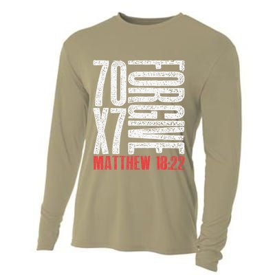 Forgive 70 X 7 Times Seventy Times Seven Jesus Matthew 1822 Cooling Performance Long Sleeve Crew