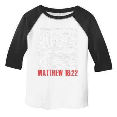 Forgive 70 X 7 Times Seventy Times Seven Jesus Matthew 1822 Toddler Fine Jersey T-Shirt