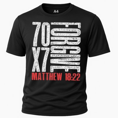 Forgive 70 X 7 Times Seventy Times Seven Jesus Matthew 1822 Cooling Performance Crew T-Shirt