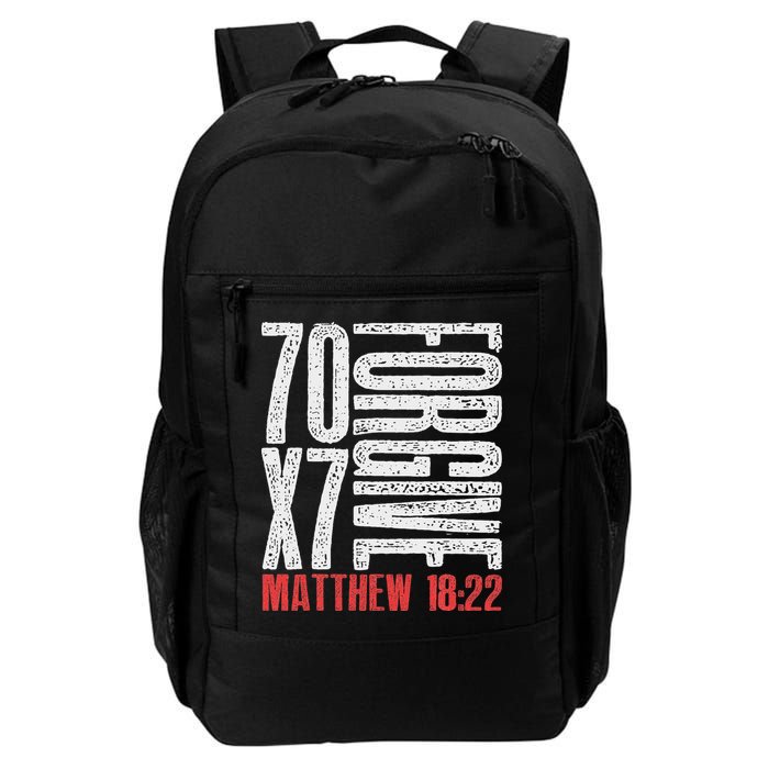 Forgive 70 X 7 Times Seventy Times Seven Jesus Matthew 1822 Backpack