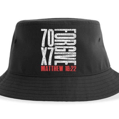 Forgive 70 X 7 Times Seventy Times Seven Jesus Matthew 1822 Sustainable Bucket Hat