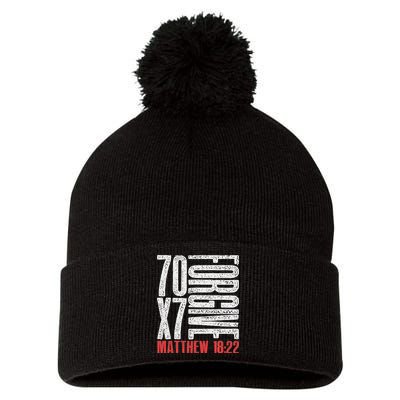 Forgive 70 X 7 Times Seventy Times Seven Jesus Matthew 1822 Pom Pom 12in Knit Beanie