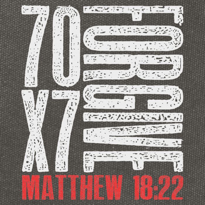 Forgive 70 X 7 Times Seventy Times Seven Jesus Matthew 1822 Cotton Canvas Backpack