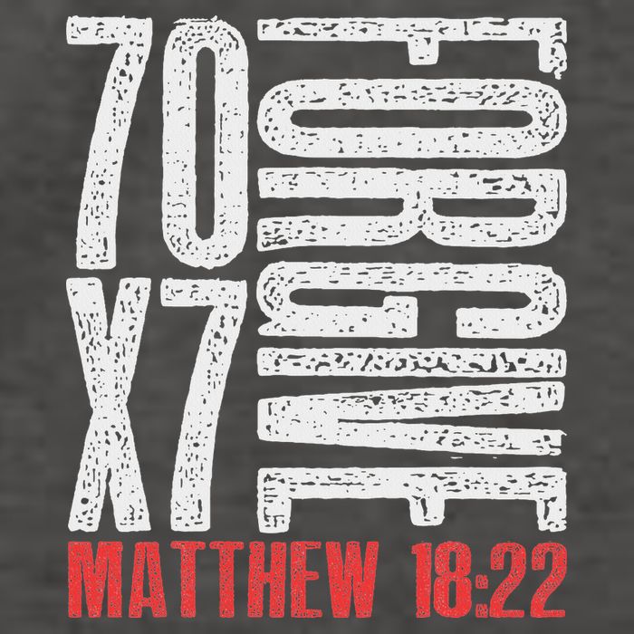 Forgive 70 X 7 Times Seventy Times Seven Jesus Matthew 1822 Vector Backpack