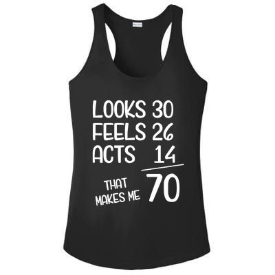 Funny 70 Year Old 70th Birthday Born In 1953 Ladies PosiCharge Competitor Racerback Tank