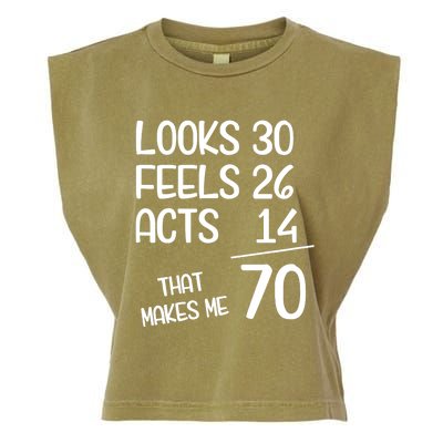 Funny 70 Year Old 70th Birthday Born In 1953 Garment-Dyed Women's Muscle Tee