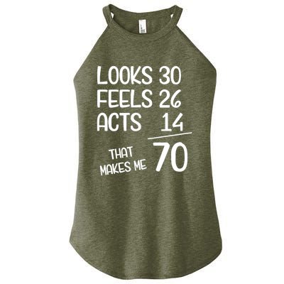 Funny 70 Year Old 70th Birthday Born In 1953 Women's Perfect Tri Rocker Tank