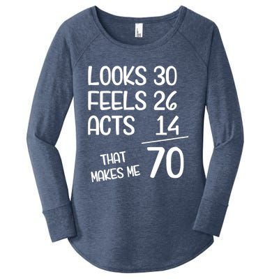 Funny 70 Year Old 70th Birthday Born In 1953 Women's Perfect Tri Tunic Long Sleeve Shirt