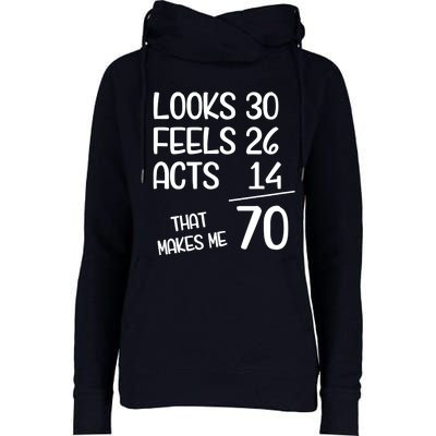 Funny 70 Year Old 70th Birthday Born In 1953 Womens Funnel Neck Pullover Hood