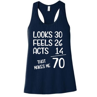 Funny 70 Year Old 70th Birthday Born In 1953 Women's Racerback Tank