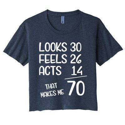 Funny 70 Year Old 70th Birthday Born In 1953 Women's Crop Top Tee