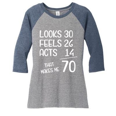 Funny 70 Year Old 70th Birthday Born In 1953 Women's Tri-Blend 3/4-Sleeve Raglan Shirt