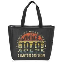 Funny 75 Year Old Gifts Vintage 1949 Limited Edition 75th Birthday Zip Tote Bag