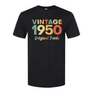 Funny 73 Years Old Born In 1950 Original Parts 73rd Birthday Softstyle CVC T-Shirt