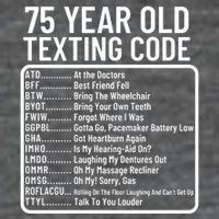 Funny 75 Year Old Texting Code Birthday 7-Panel Snapback Hat