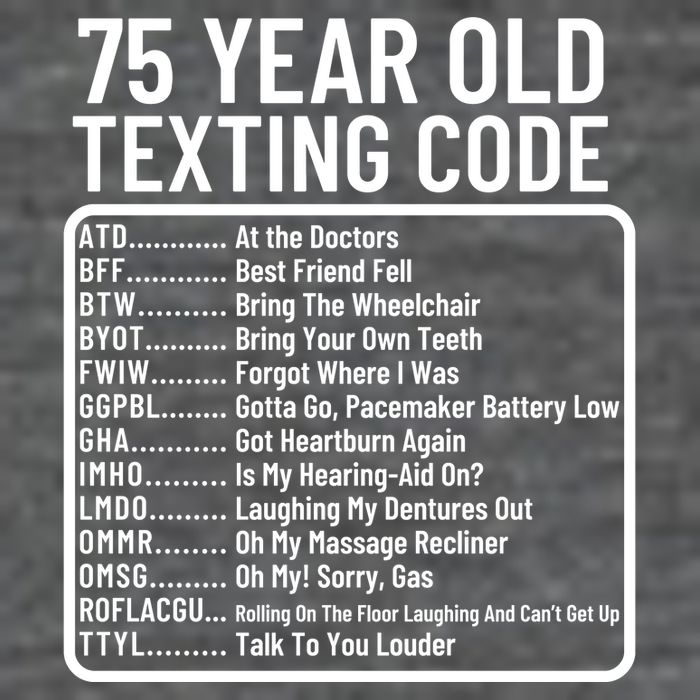 Funny 75 Year Old Texting Code Birthday 7-Panel Snapback Hat