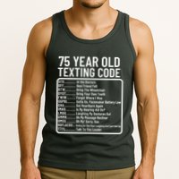 Funny 75 Year Old Texting Code Birthday Tank Top