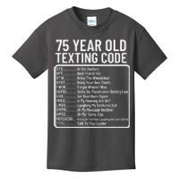 Funny 75 Year Old Texting Code Birthday Kids T-Shirt