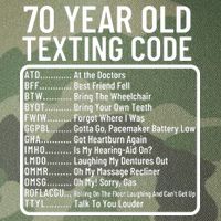 Funny 70 Year Old Texting Code Birthday Legacy Tie Dye Trucker Hat